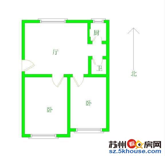 急售 永林新村近嘉吴苑 平江双學区 两室一厅户型正气南北通透