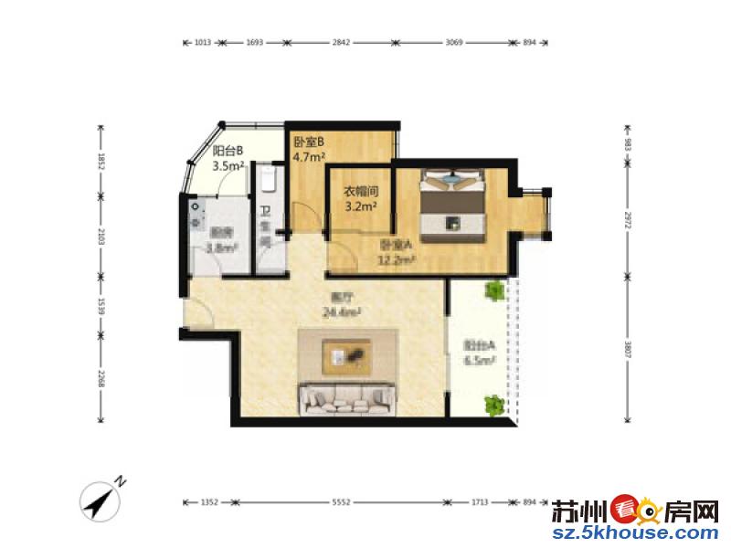 西环路金门路口 新元新村 精装两房 自住装修 金门小市场月付