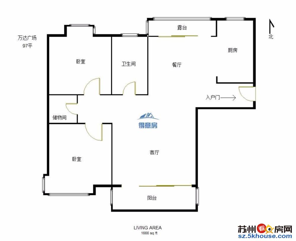 万达广场 南北通透 精装 看房有钥匙 急售 性价比高 中间楼