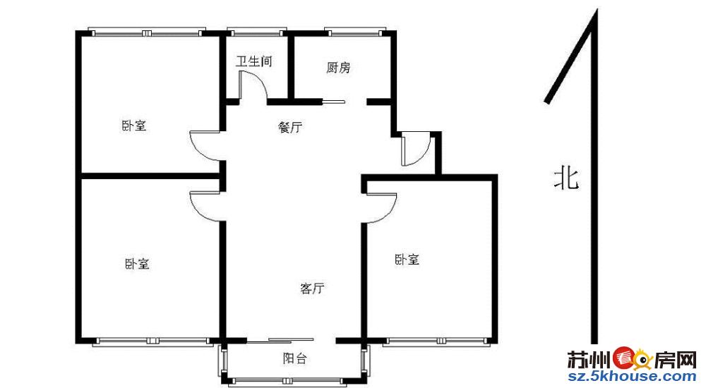 新升新苑正三房出售 保养好 户型好 南北通透 轻轨一号汾湖站