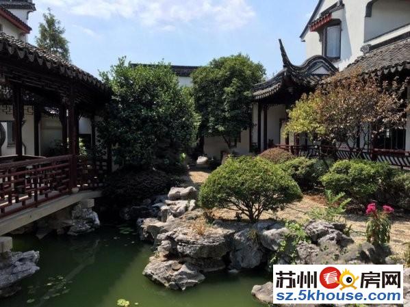 江枫园中式园林独栋别墅总占地730平 超大花园照片实拍