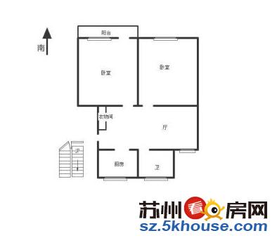 苏锦二村 精装两房朝南 全明户型带独库 善耕草桥学位可用