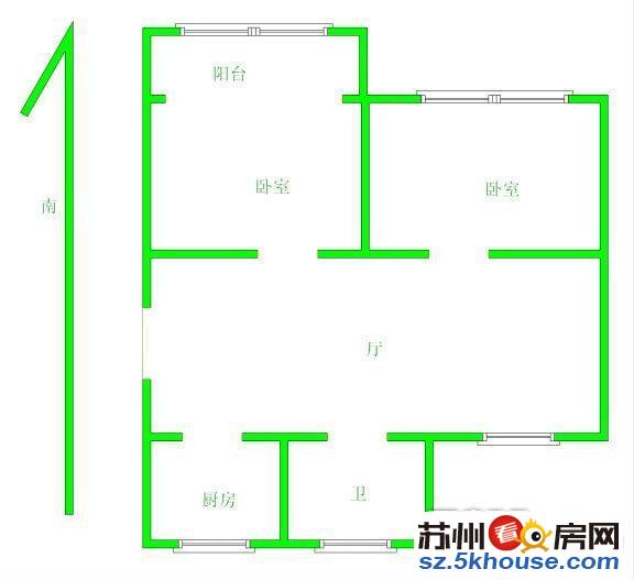 南港旁 嘉鹿花园 两室精装 可拎包入住 家电全送哦