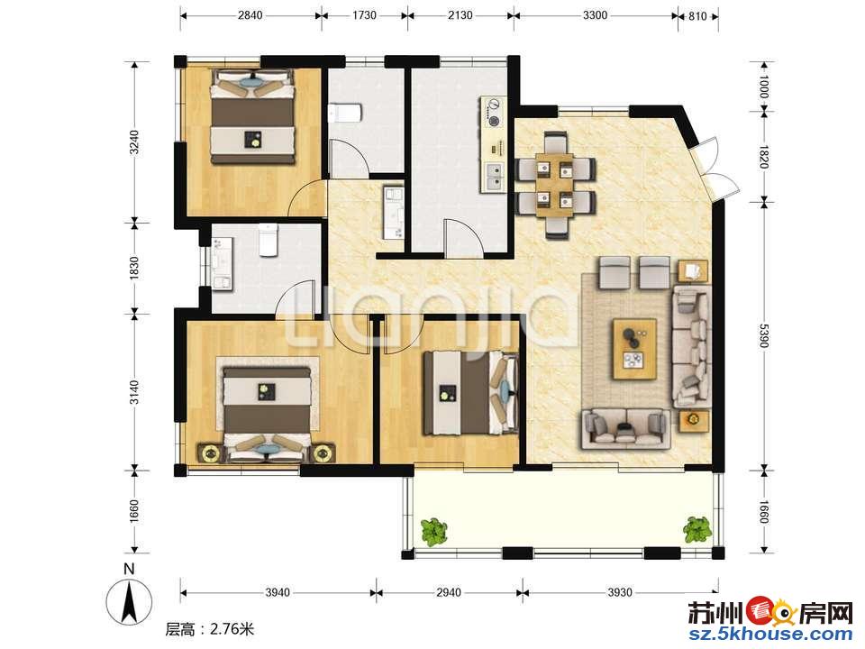 新上换房急售南北正通透三开间朝南自住精装随时看房