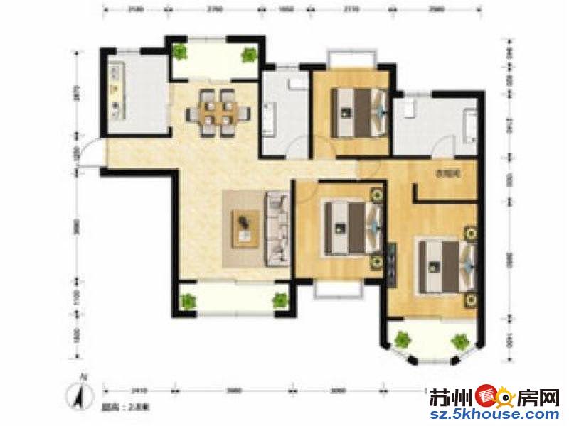 澜调国际 电梯入户大三房 全新未住过业主出国急售 价格可谈