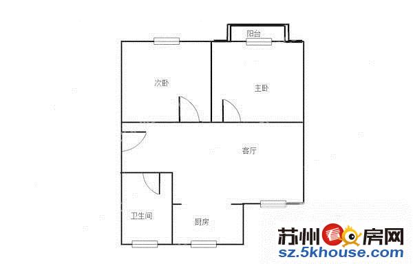 娄江新村 4楼 精装2室可改3室 拎包入住 看房有钥匙