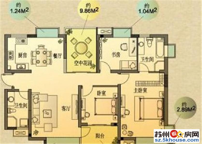 自由水岸 豪装全新带地暖 60万硬装 不看不知道一看吓一跳