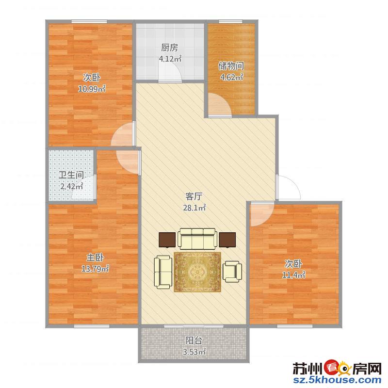 淞泽家园三区 交通便利 全天采光  精致正三房出售 随时看房