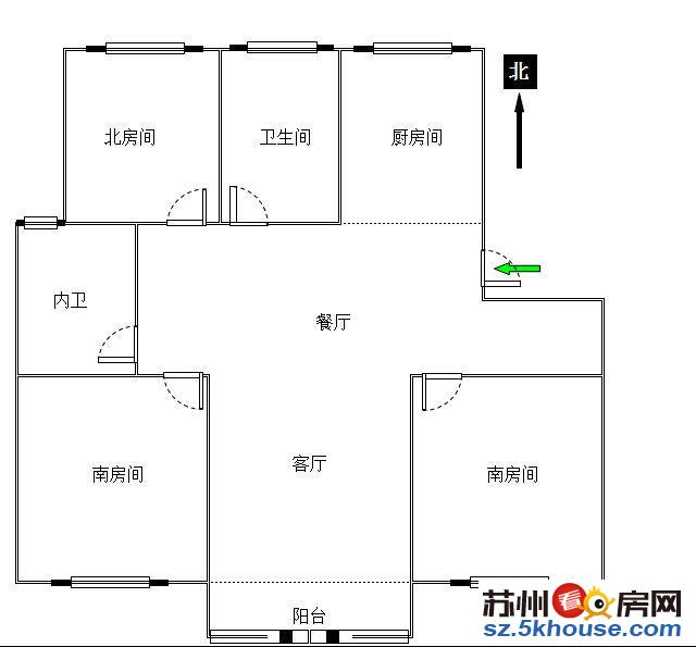 实拍 诚心出售金阊山塘街旁北环边上长盛花园大三房 独库满二