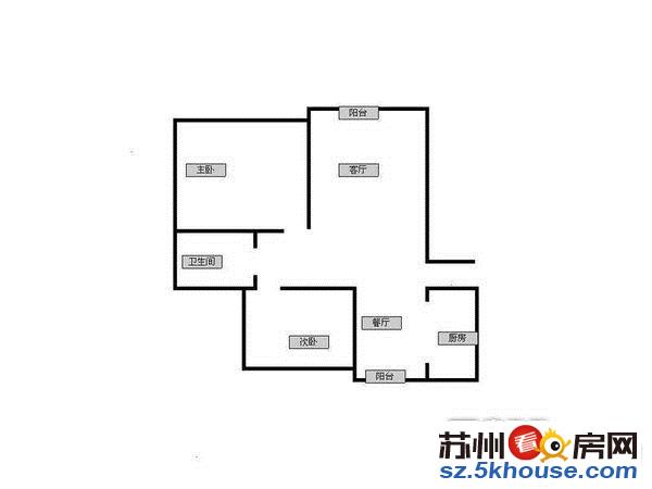 新创理想城三房多层带大阳台送两室朝南且南北通透房东置换