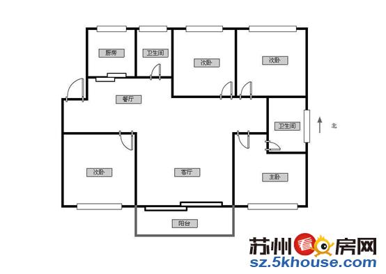 轻轨口旁 三香花园 大四房 楼层好 南北通透 户型正气随时看