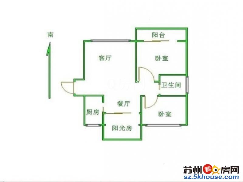 澳韵花园精装小三房南北通透户型正气中间楼层采光充足