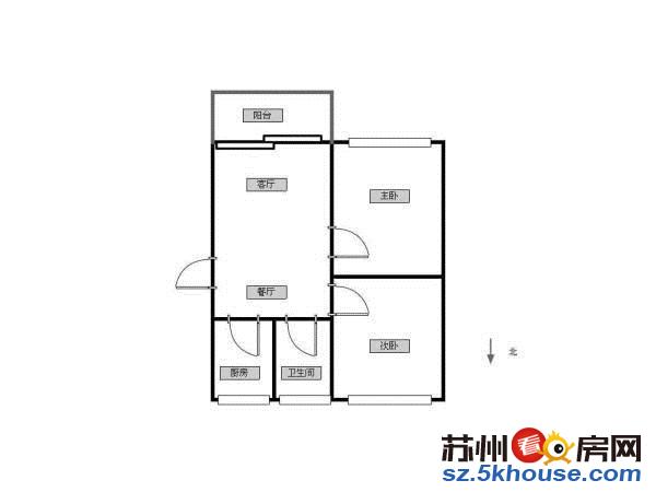 非顶楼五楼二房朝南急卖有钥匙真实房子87万相门新村隔东环新村