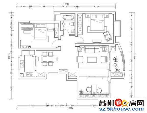 木渎金运花园电梯房南北通透房出售了94平122万楼层好