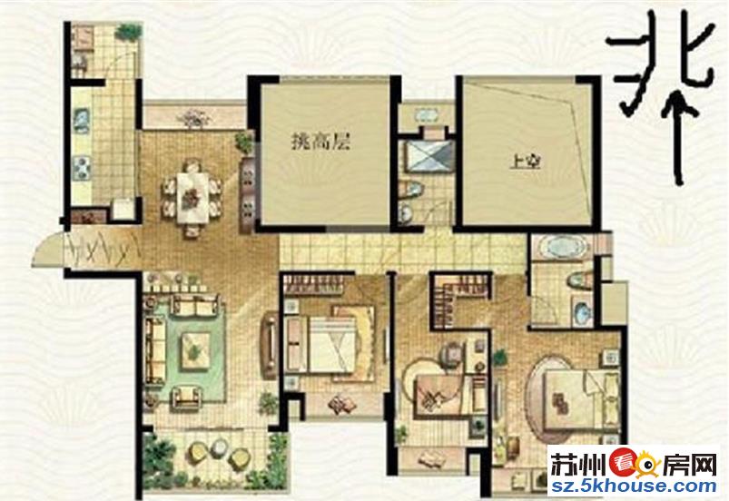 合景峰汇六期 纯毛坯 161平325万 5室2厅3卫 有钥匙