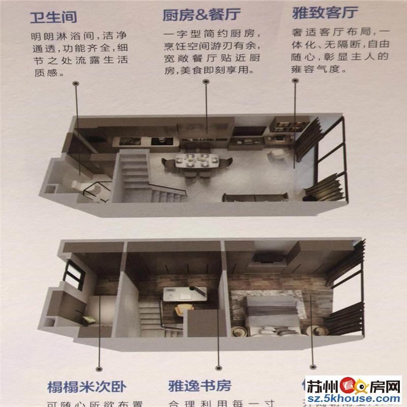 金阊新城核心板块 复式公寓小面积大空间 民用水电 E公馆