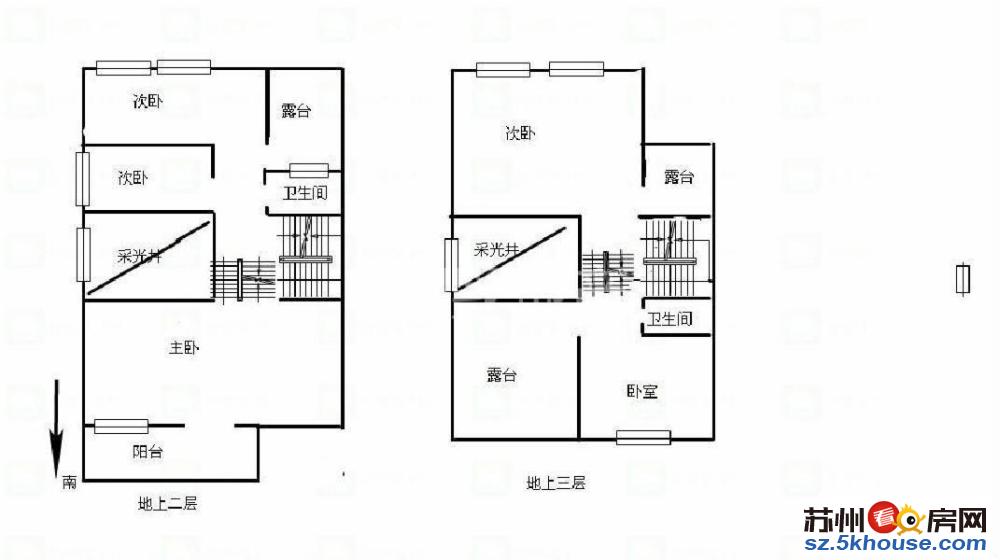 二三楼叠加带电梯带地下室大露台房间大看房随时有钥匙赠送80平