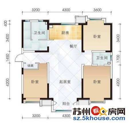 木渎地铁口天平花园 三室两厅  精装  随时看房