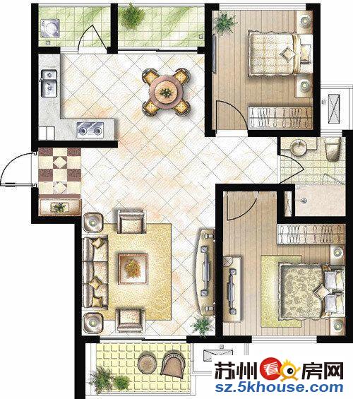 四季新家园 平层2房.户型正气.无用过学位.业主换叠加急售