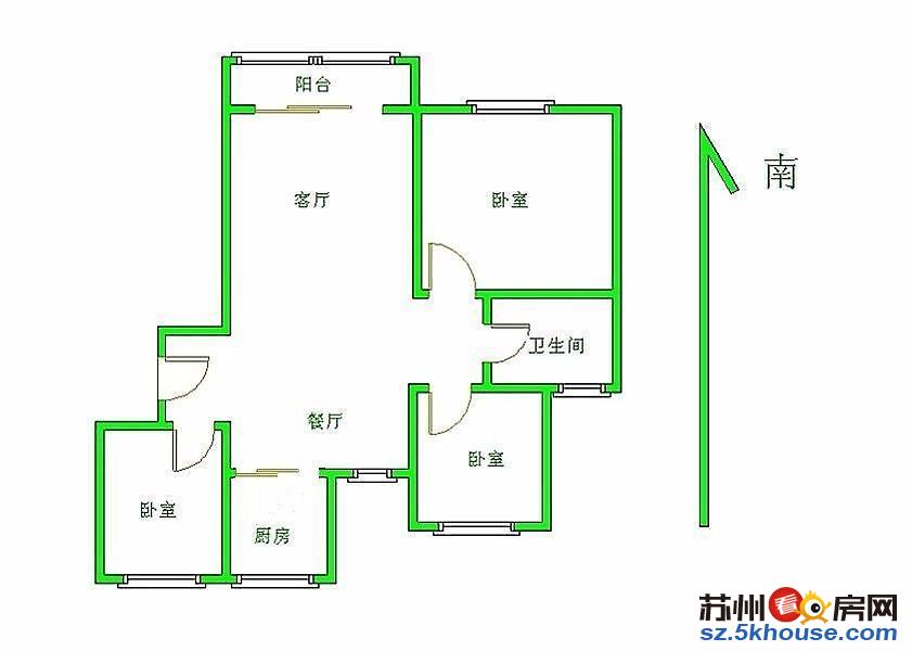 海德公园113.47平三房豪华装修采光不影响急售