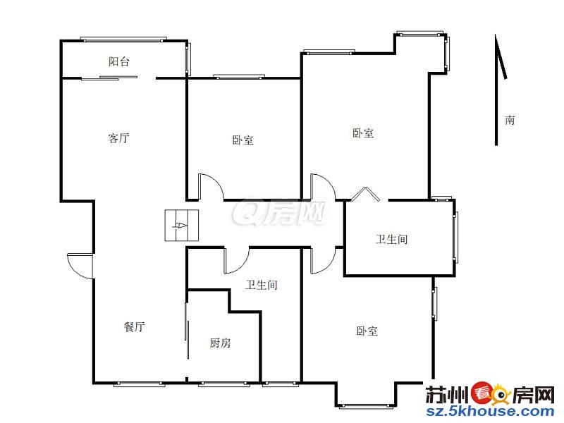 小区唯一一套总价428万大三房 南北通透 精装修 看房方便