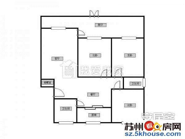 平直振华十全街南林苑一楼带院子50平锦沧花园网师花园旁