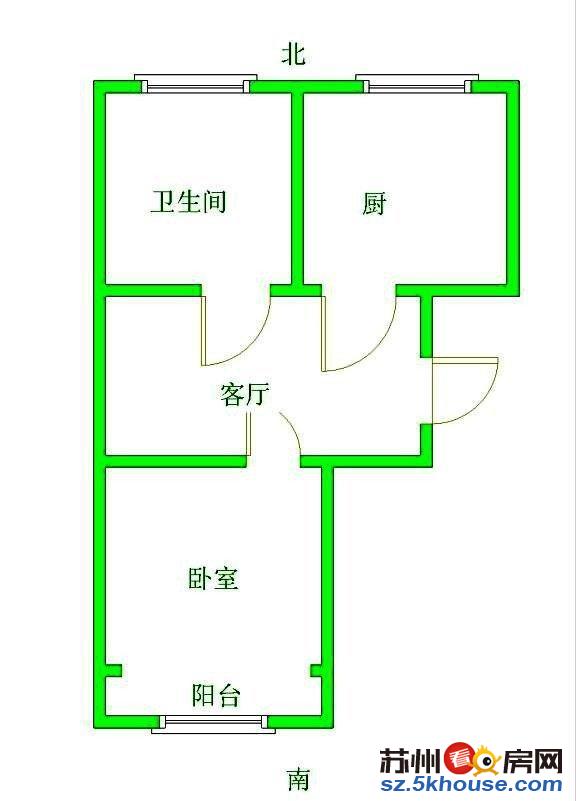 彩香 三元三村 精装一室一厅出售 南北通透 全明户型看房方便