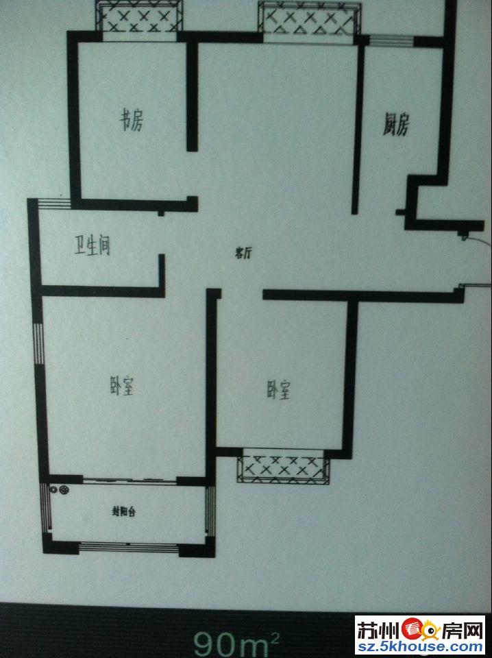 虎池苑 虎丘婚纱城旁 全新毛坯 正气三房 边户南北通透有钥匙