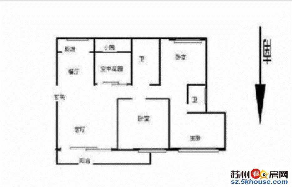 雅戈尔风尚大三房 紧邻和众公园 金鸡湖商圈 设施齐全拎包入住