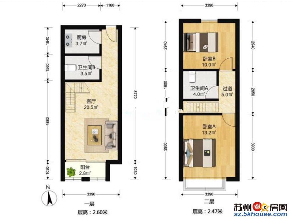 小石城旁美乐城精装复式两房 可租2600 正南向 诚心急售