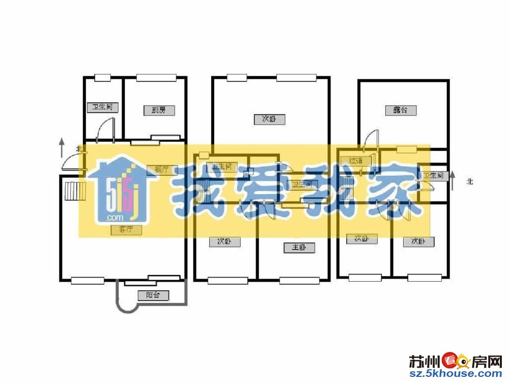 胥江地铁口 3楼复式 精装 有大露台 南北通透 送独库 随看