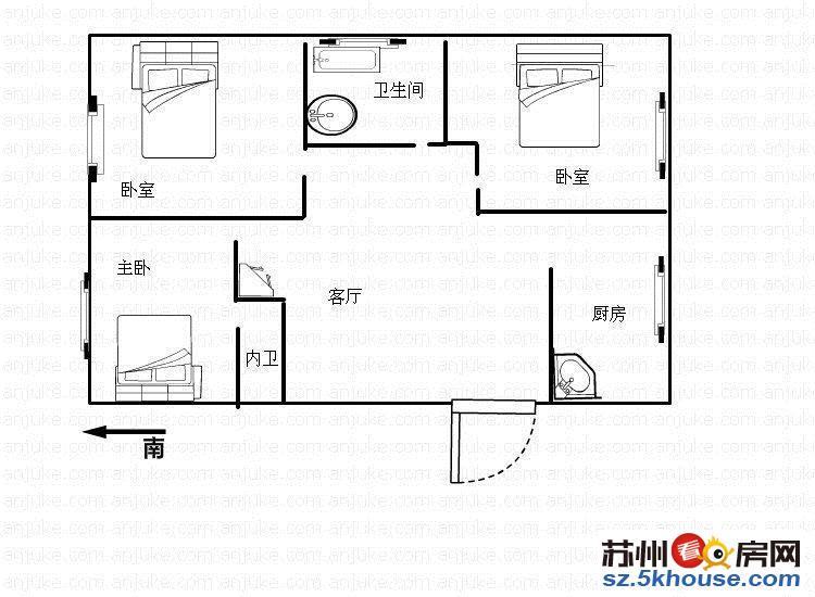 乐苑小区 精装 三房 诚意出售 满二 急售  近白金汉爵轻轨