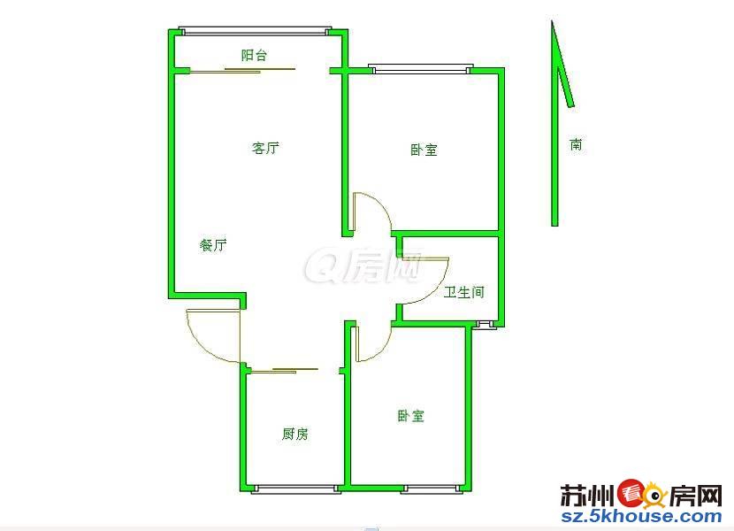 平江怡景 品质小区 两房两厅 南北通透 业主换房急售 随时看