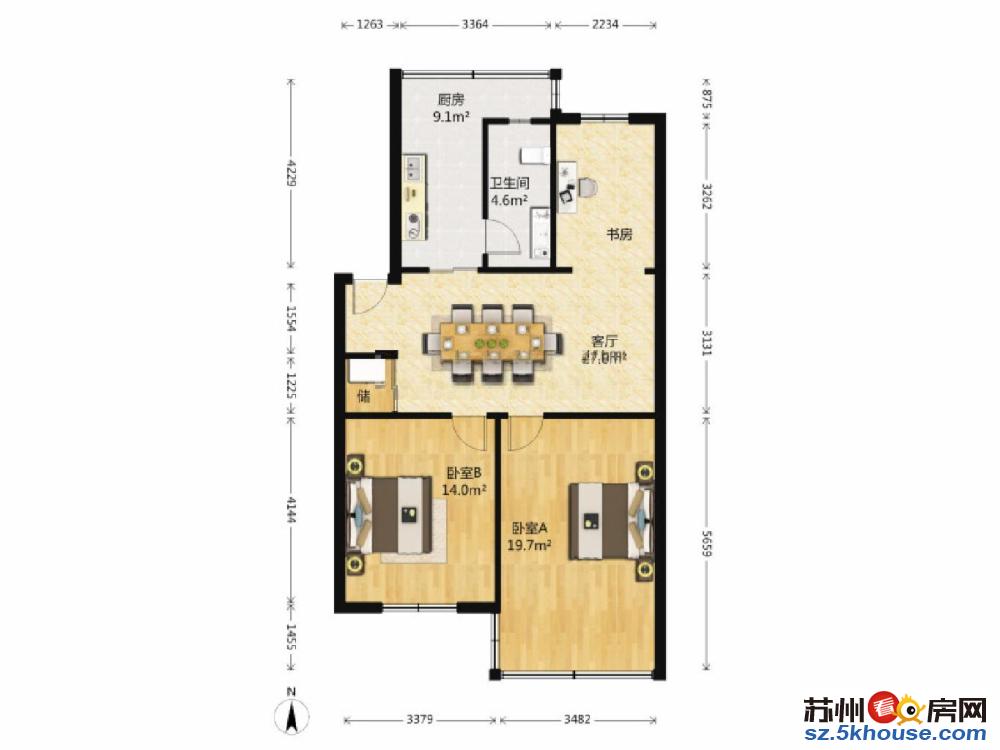 城西教师新村 3室2厅 210万 看房方便 价格低