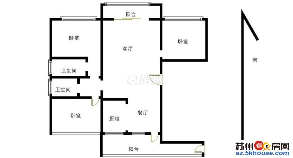 尚城花园 三房两厅  南北通透  金楼层  随时看房