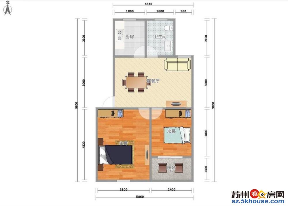 园区淞泽家园 精装中户 两房朝南 南北通透 带 换房急售