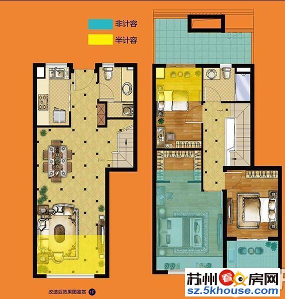 科技诚全新毛坯中航樾公馆A2复式户型现场实拍双实验房诚心出售