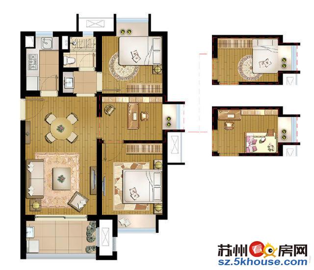 招商学府全新装修两房家具家电齐全新区实小可用诚心出售