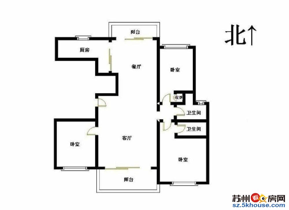 湖畔花园 仅此一套通透三房房东诚意出售双星湾可用中间位