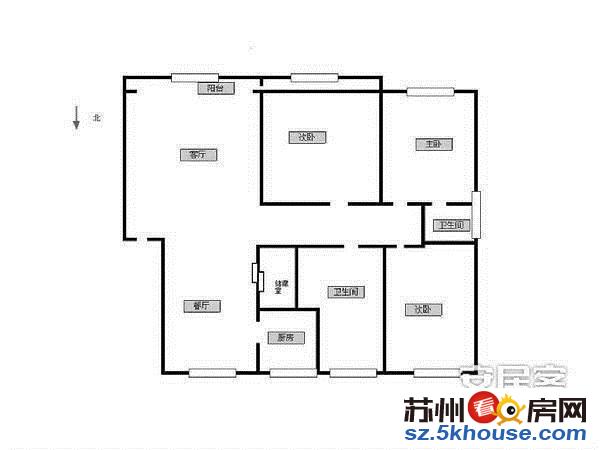 新出二手房  山合院三房 业主诚心卖 换房一步到位