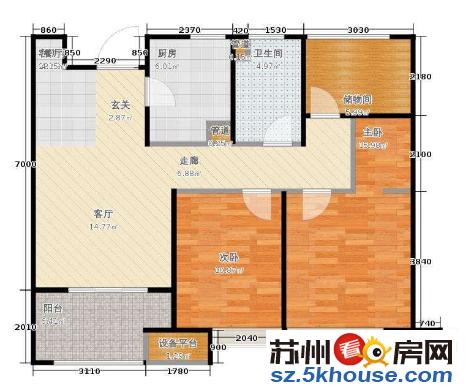 尼盛滨江城 全新毛坯三房 带电梯一梯两户 华师大附属 有钥匙