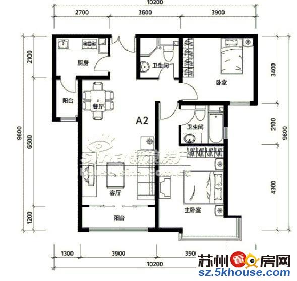 房东急售 急需要用钱 要换别墅 高档小区 南北通风 全新毛坯