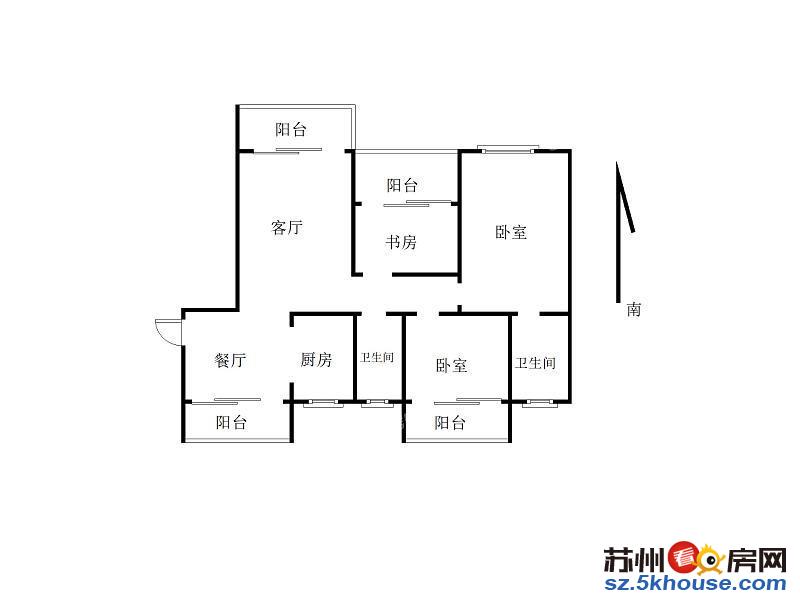 友新 世茂和茂苑 新空毛坯三房 满两年 户型方正 立达