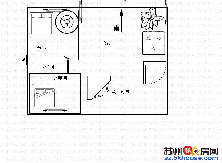 星城铭座 胥口  2室一厅1卫 精装修  采光极好随时看房