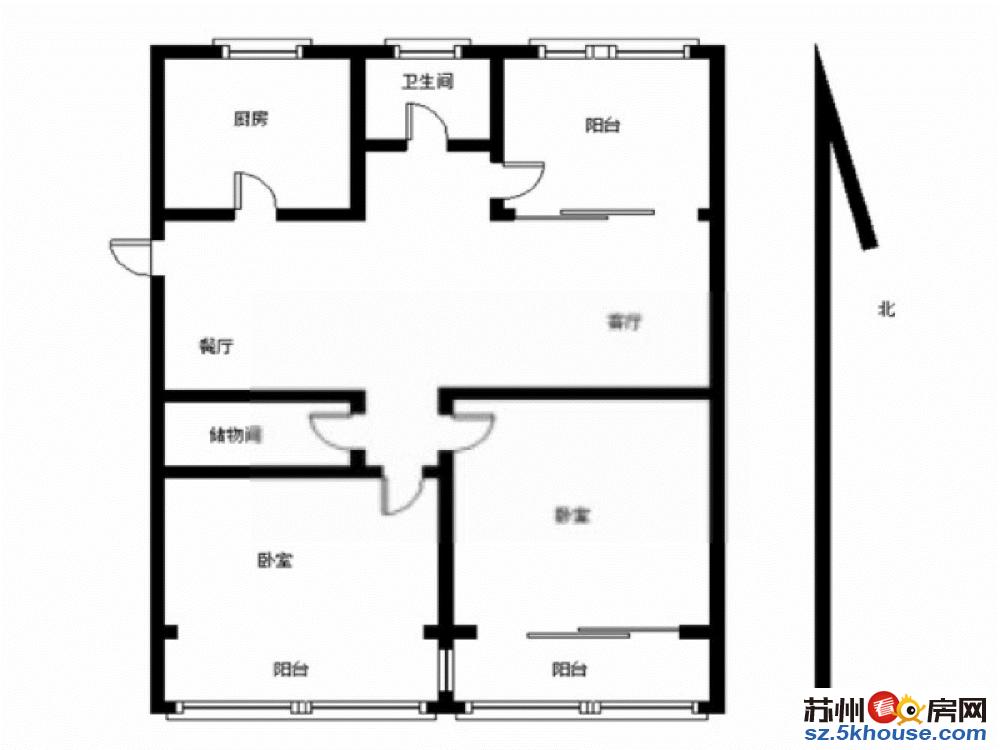 急售 胥江新村对面 金桥新村 满5年 两房朝南 双地 铁沿线