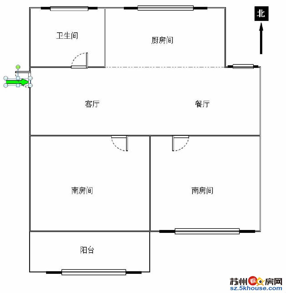 新上北园新村敬文平江精装2房全面户型单价低