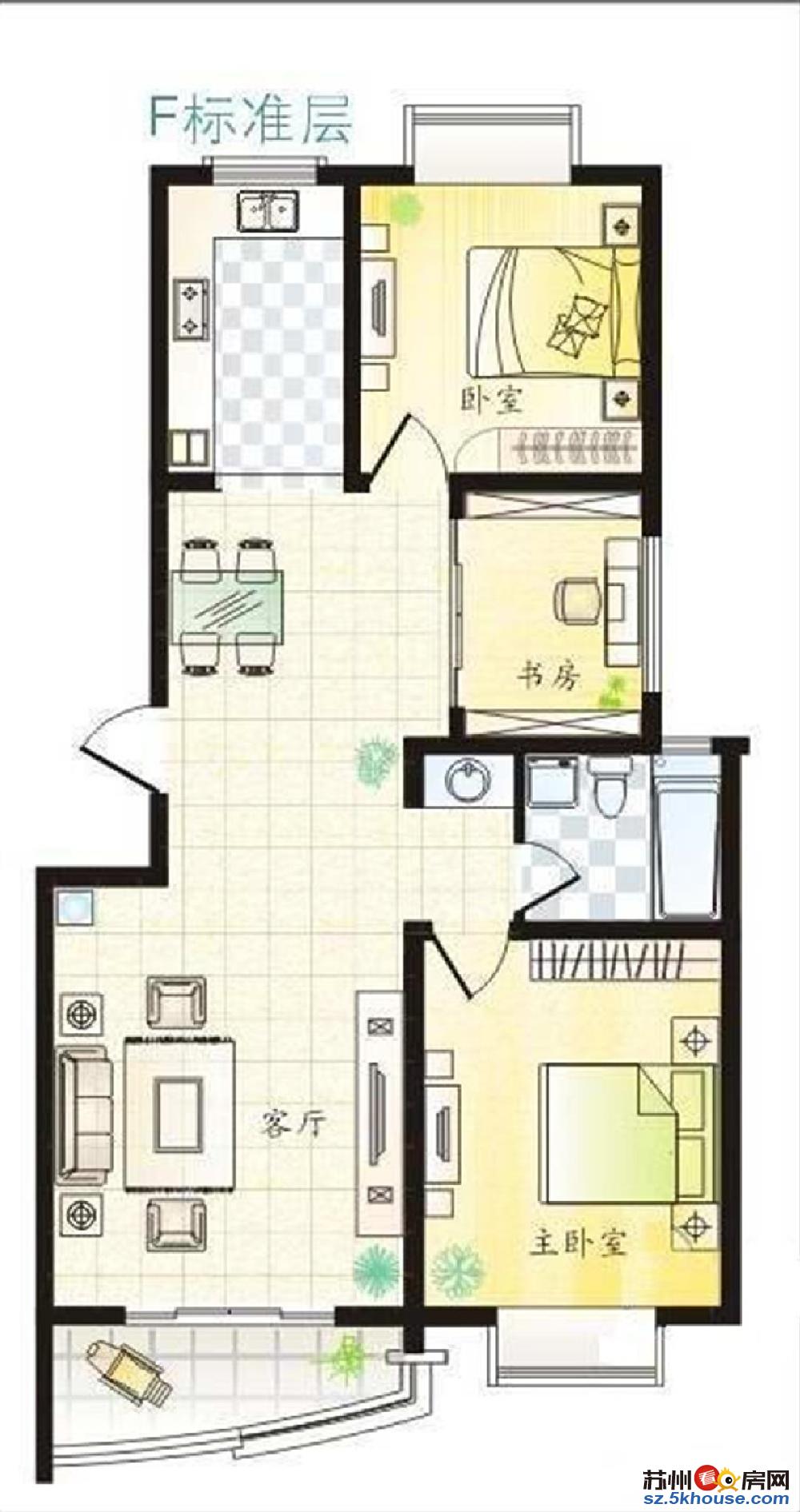 一楼带院子博雅苑精装南北通透3房稀 缺随时看房