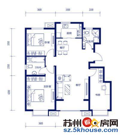 玉盘家园 毛坯 3室2厅2卫 130万 满二年省税 南北通透