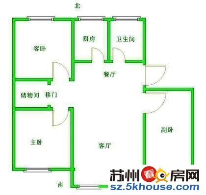 胥香园景观河位置大三房层带电梯急售178万带