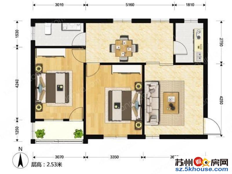 美罗泉屋 竹园路 天都花园 君地风华 精装通透两房 房东自住